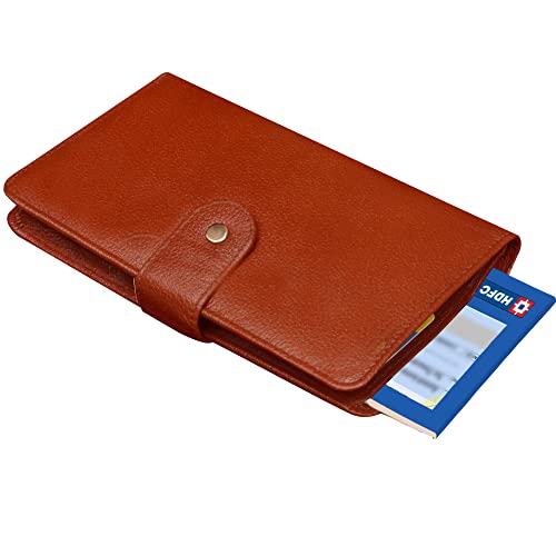 Image of ABYS Genuine Leather Unisex Passport Holder||Travel Wallet||Card Holder(Bombay Brown)