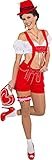 Damenkostüme Orlob Kurze Damen Trachtenhose in rot Oktoberfest Karneval Fasching Gr.44