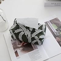 Amazon｜ティッシュケース 高級 刺繍 綿 リネン ティッシュボックス