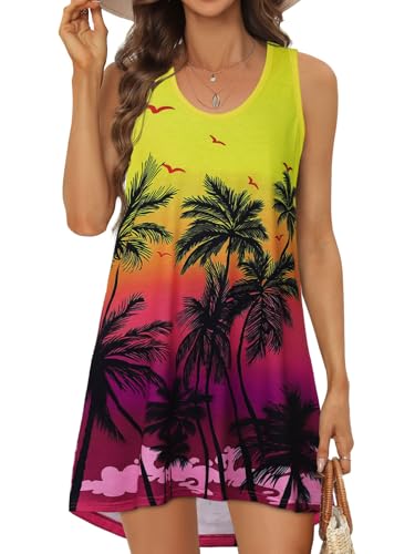Image of elescat Womens Swimsuit Cover Up Summer Sleeveless T Shirt Beach Dress Tank Bikini Coverups 2026