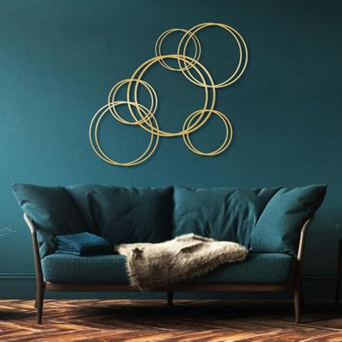 Geometric Circles Metal Wall Art, Metal Modern Minimalist Geometric Abstract