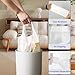 Waikas 1.2 Gallon Small Trash Bags with Handles, Unscented Clear Garbage Bags, 0.91Mil Thickness, Size 38 * 45cm, Weight 2.6g/pcs, Pack of 128