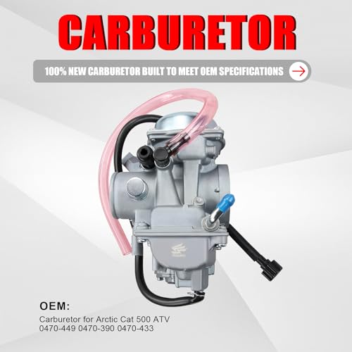 Image of Carburetor for Arctic Cat 500 ATV 0470-449 0470-390 0470-433