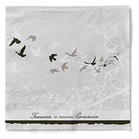 Sovie Home Serviette Trauer | Tissue-Servietten 33x33 cm Cover