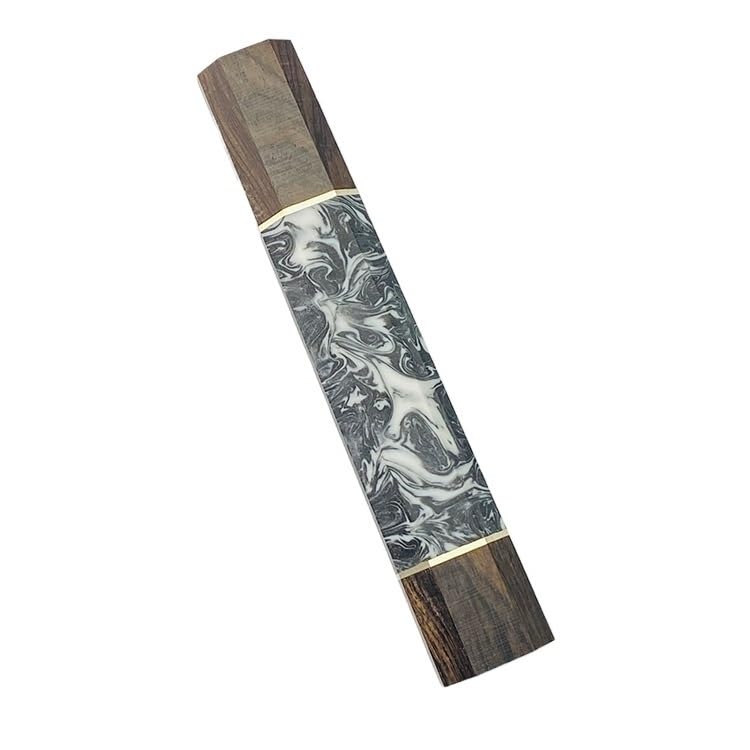 Echeson 1PC Japanese Octagonal Knife Handle, Small Resin and Wooden Knife Grip Blank Replacement for Boning Knives