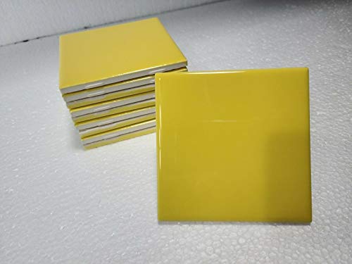 Sunflower Yellow Ceramic Tile 4 In Vintage 4X4 Daltile Color Dh50 Subway Square Shower Bathroom Kitchen Backsplash Mosaic Arts Crafts Boxes 10 Piece #TOP7