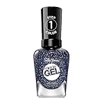 Sally Hansen Miracle Gel Salon Quality Nail Polish | Gel-Like Formula, Two-Step System, No UV Light Needed, Long Lasting | Opaque, Glittery | 581 Girls Flip | White Nail Polish