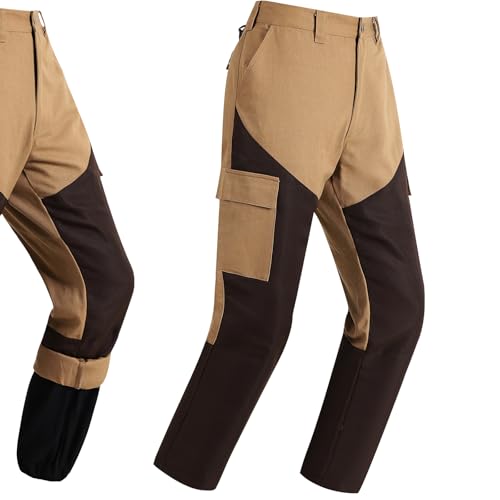 NEW VIEW Upland Hunting Pants for Men, Pheasant Hunting Pants with 6 Pockets Outdoor Pants Khaki Orange