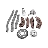 OVBNMO Engine Timing Chain Kit Compatible for BMW N47 N57 X3 X4 X5 X6 11317797898 13528573158 11317797899 11318576201 13527797905 Automotive Replacement Overhaul Set Tensioner