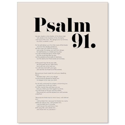 Affiche Psaume 91 OMANI en toile premium pour une décoration d'église moderne