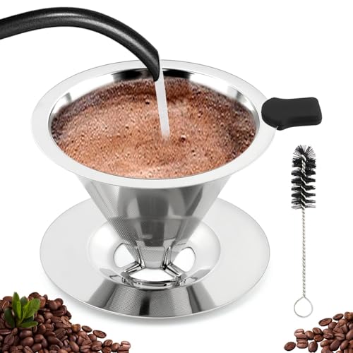 Pour Over Coffee Dripper With Cleaning Brush