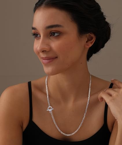 LeCalla 925 Sterling Silver Lariat Y Necklace for Women | Adjustable Toggle Clasp Necklace | Accessories for Women | Gifts for Her 20 Inches2