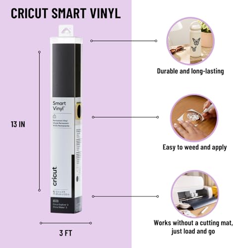 Image of Cricut Maker 4 Vinyl Cutting Bundle - Smart Cutting Machine with Rainbow Smart Adhesive Vinyl Rolls & Tools for Decals, Labels & DIY Projects