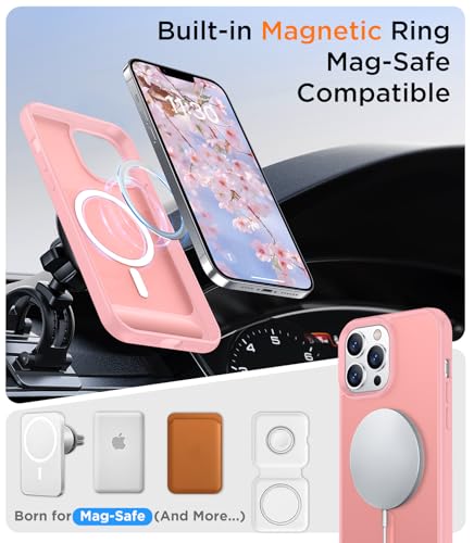 Image of Magnetic Compatible with iPhone 13 Pro Case, [Built-in Invisible Kickstand][Compatible with MagSafe] [Military Grade Shockproof] Slim Translucent Matte Phone Case for iPhone 13 Pro 6.1 inch