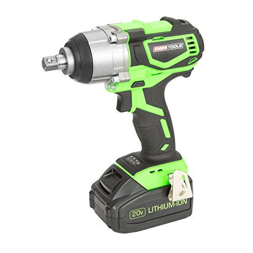 OEMTOOLS 24486 20V Max Lithium-Ion Brushless 1/2 Inch Impact Wrench, High-Performance Motor Produces More Torque and Longer Run Times, Speed Control Trigger