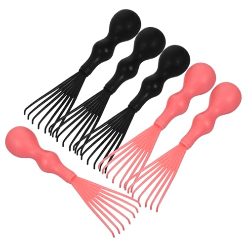 IWOWHERO Portable Hairbrush Cleaner 6pcs Comb Hair Detangler Tool Men's Hair Cleaning Kit Brush Cleaning Tools