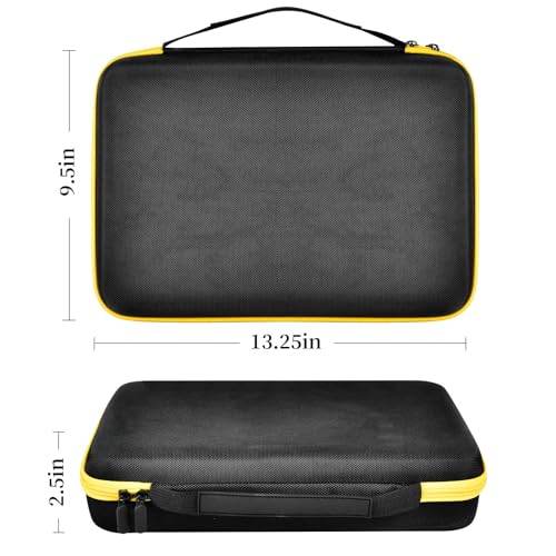 Image of Case Compatible with Klein Tools VDV501-851 VDV500-123 VDV226-110 VDV427-300. Storage Carrying Travel Holder for Cable Tester for Scout Pro 3 / Tracer Probe /Wire Stripper and Accessories- Yellow Zipper