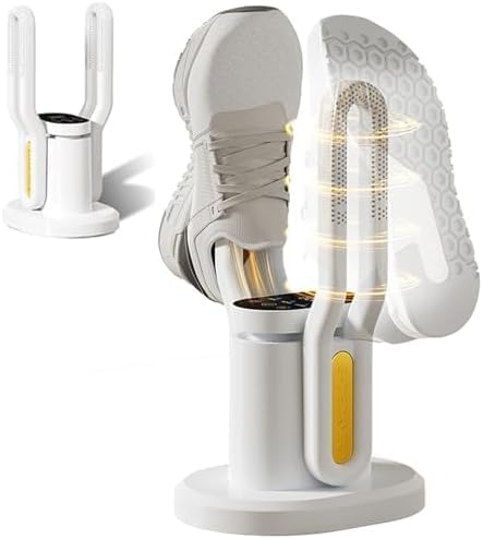 Secador de zapatos de 100 W con circulación de aire caliente de 360°, temporizador ajustable y control de temperatura, calentador rápido de botas para entrenadores, guantes y accesorios de cuero