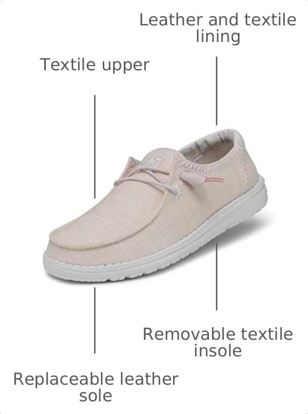 Image of HEYDUDE Wendy Star Loafers for Little, and Big Kid - Textile Upper with Lace Detailing, Removable Insole, Chic and Nice