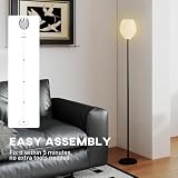 Lampa podłogowa, lampa stojąca z drukowanym w 3D różanym kloszem i przełącznikiem nożnym, nowoczesna, minimalistyczna, wysoka lampa podłogowa do salonu, sypialni i biura, uchwyt E27