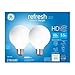 LED Refresh Globe Light Bulbs, Daylight, 500 Lumens, 5.5-Watts, 2-Pk.