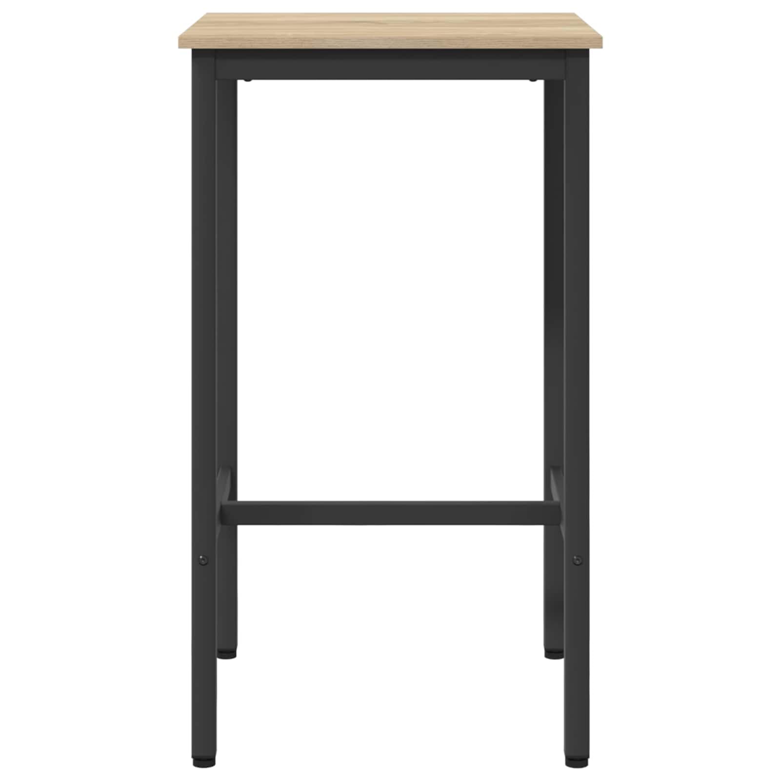 Homgoday Mesa de Bar Moderna Rectangular Estructura de Acero galvanizado y Tablero de Madera Color Roble Sonoma Patas Ajustables 52x52x110 cm para Interiores