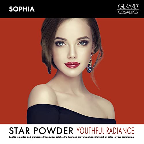 Gerard Cosmetics Star Powder - Soft, Velvety Formula Glides Effortlessly - Delivers Pure Pigmentation - Accentuates Your Facial Features - Gluten And Paraben Free - Sophia - 0.42 Oz Highlighter #TOP3