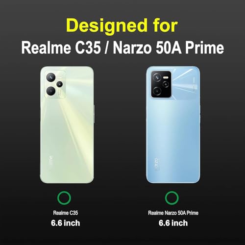 Image of Bintage Mac Safe Design Hard Slim Back Case | Soft Border Camera Protect | Dual PU Leather Finish Back Cover Compatible for Realme C35 4G - White & Cherry Brown