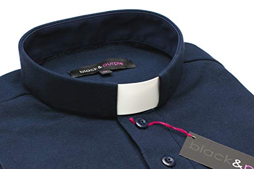 Clergy Polo Shirt Short Sleeve In Navy Blue Color (Xl) #TOP2