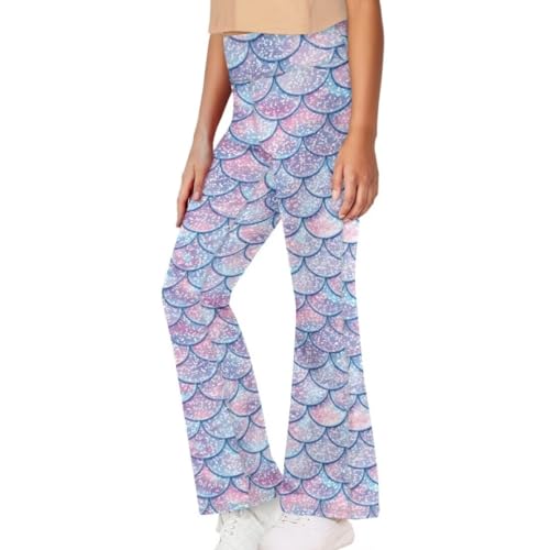 Image of Girls Flare Leggings 5-14T Cute Bell Bottoms for Girl Yoga Pants for Gym