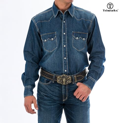 Western Leather Belt for Men Cowboy Cowgirl Belt for Jeans4