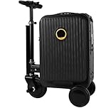 Electric Rideable Suitcase Scooter for Adults - Lightweight Travel Luggage with Battery, TSA Lock, USB Port