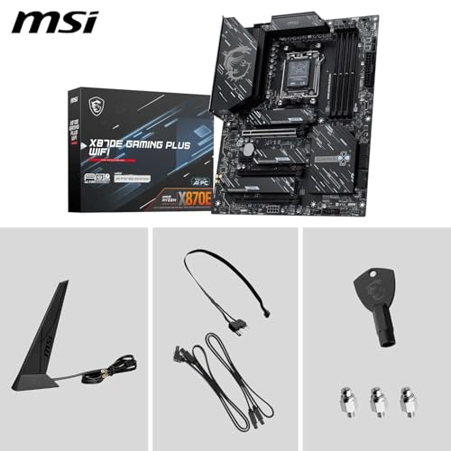 Image of MICRO CENTER AMD Ryzen 9 9950X CPU Processor with MSI X870E Gaming Plus WiFi Motherboard (ATX, AM5, DDR5, PCIe 5.0, M.2 Gen5, Wi-Fi 7)