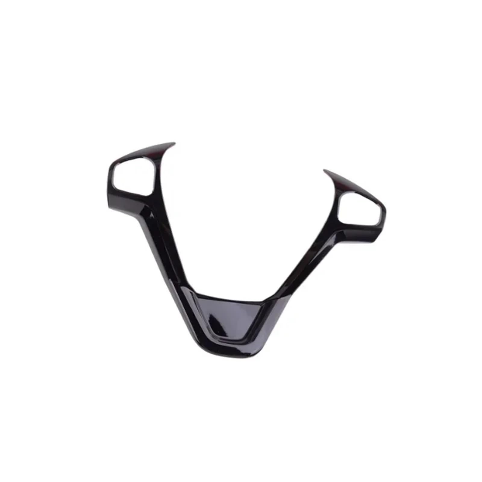 Trim Sticker Accessories Car Steering Wheel Panel Decoration Cover Trim Stickers for Fiesta MK7 2009-2017 for Ecosport 2012-2017 Car Interior Decoration(2hole Piano Black)