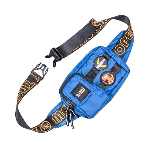 Image of Monkey Troopers Webby Waist Bag, Crossbody, Chest Bag for Men Women Girls Boys, Lightweight, Durable, Travel, Hikking, Casual, Dailyuse, Water Resistant (Blue)
