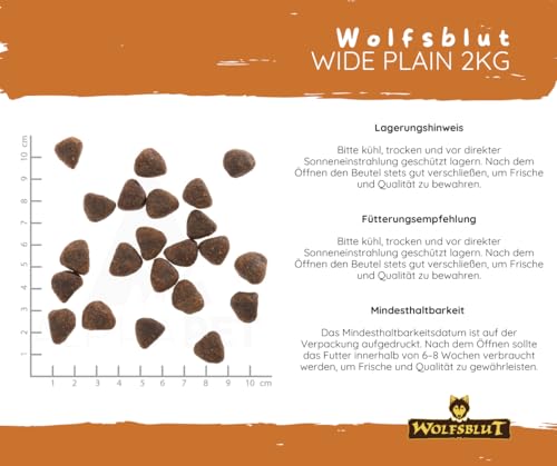 Wolfsblut Wide Plain Adult 2x2kg Sparpaket - Hundefutter - getreidefreies Trockenfutter mit Pferdefleisch & Süßkartoffel – hypoallergen, mit Superfoods – für Sensible Hunde – 2 x 2 kg Bundle