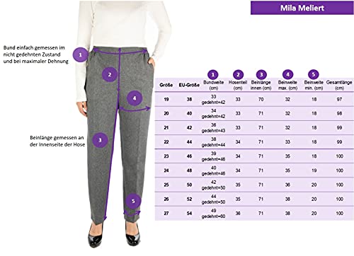 Alica Winter Schlupfhose meliert, komfortabler Gummibund, gerader Schnitt, Hosentaschen