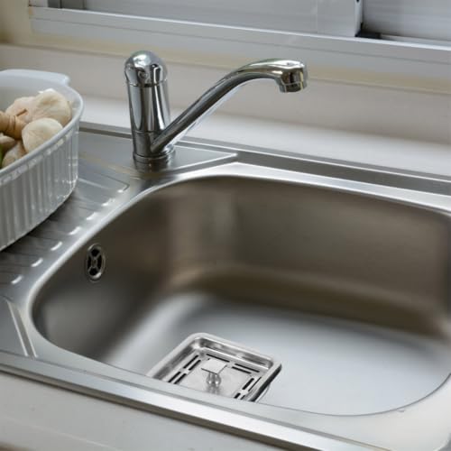 Tapón de fregadero de cocina con amortiguación de ruido y acero inoxidable para triturador 6