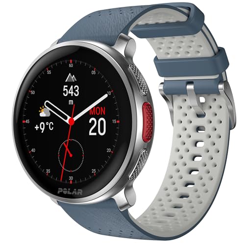Polar Unisex – Erwachsene Vantage V3 Sportuhr mit GPS, Sky Blue, S-L
