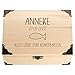 Schatztruhe zur Konfirmation mit persönlicher Gravur – Motiv Fisch – personalisiertes Geldgeschenk mit Name & Datum – Erinnerungsbox (Fisch)