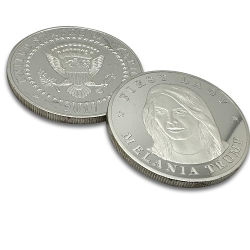Image of Melania Trump Coin 2017, President Coins, Flotus, First Lady Donald Trump Coin Collectors, Sliver Plated, 38mm x 2mm