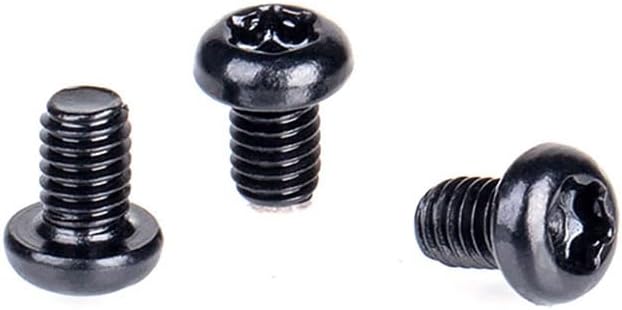 80pcs M2.5 GB2672 Round head slot bolts Stainless steel screw Corrosion resistant plum screws Threaded nails Black (Size: M2.5x10mm)