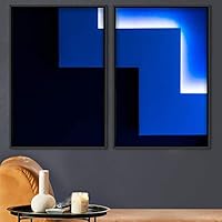 2 Piece Framed Canvas Wall Art Colorful Art Lights Canvas Prints Home Artwork Decoration for Living Room,Bedroom - 16