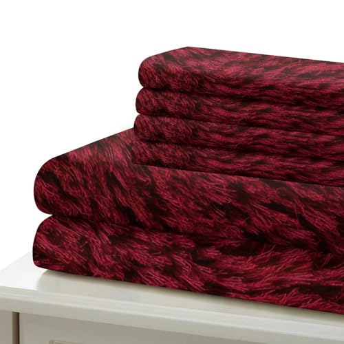 Housse de couette effet fourrure lit double ultra résistante