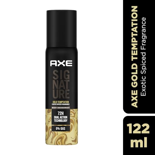 Image of Axe Signature Gold Temptation Body Deodorant |Exotic Spiced Fragrance |0% Gas |122ML