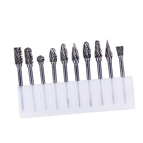 Juego de 10 fresas rotatorias de carburo de tungsteno miniatura 1