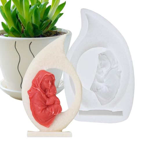 Moldes de personajes para arcilla, molde de silicona para hornear, molde de fundición de barra de jabón, kits de fabricación de velas para Navidad, vacaciones, día de la madre, día del padre, fácil de