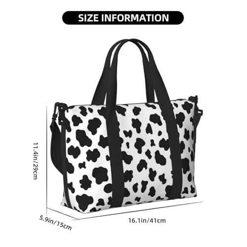 Travel Duffle Bag Cow Print Weekender Overnight Bags Luggage Bag for Women Men Waterproof Sports Gym Bag Hand Bag with Shoulder Strap4