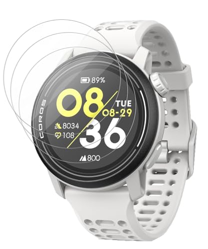 (3������)For COROS PACE 3 �Ή� �X�N���[���ی�t�B���� �����K���X �t���ی�t�B���� ����0.3mm 2.5D �d�x9H �S�ʕی� �ώw�� ������ �����ߗ� ���{���Ɏq�f�ލ̗p ��U�h�~���� COROS PACE 3 �ی�t�B����