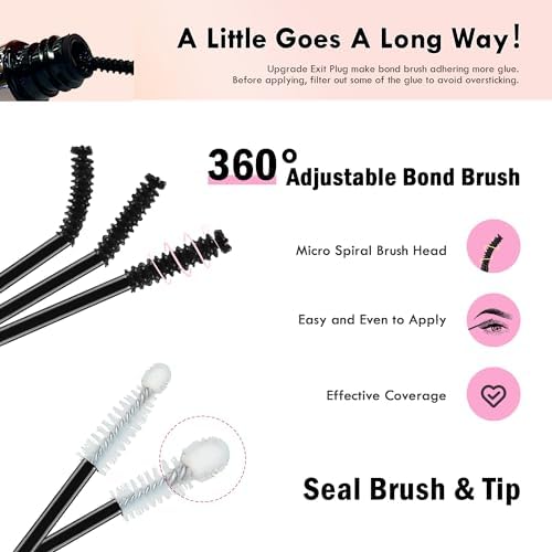 LA MAESII Pack 2 Lash Bond and Seal, 2 in 1 Cluster Lash Glue 10ml+10ml — view 2